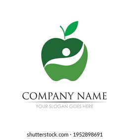 Apple vector illustration design icon logo template