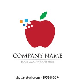 Apple vector illustration design icon logo template