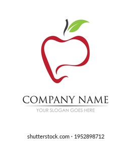 Apple vector illustration design icon logo template