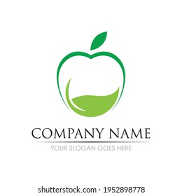 Apple vector illustration design icon logo template
