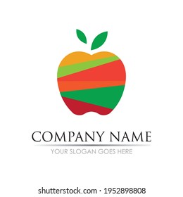 Apple vector illustration design icon logo template