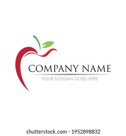 Apple vector illustration design icon logo template