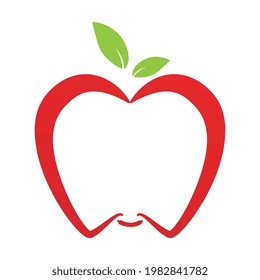 Logo-Vorlage für das Design von ApfelVektorgrafiken
