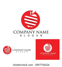 Apple vector illustration design icon logo template