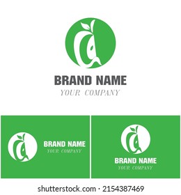 Plantilla de logotipo de icono de ilustración de vector de Apple