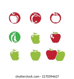 Plantilla de logotipo de icono de ilustración de vector de Apple