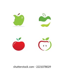 Plantilla de logotipo de icono de ilustración de vector de Apple