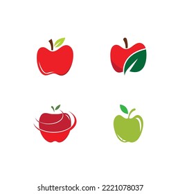 Plantilla de logotipo de icono de ilustración de vector de Apple