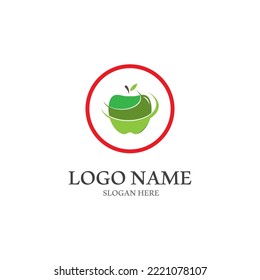 Apple vector illustration design icon logo template