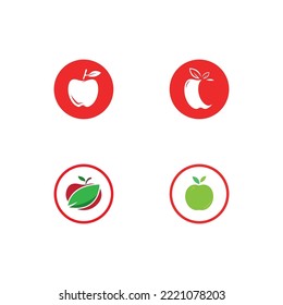 Plantilla de logotipo de icono de ilustración de vector de Apple