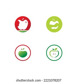 Apple vector illustration design icon logo template