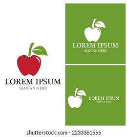 Plantilla de logotipo de icono de ilustración de vector de Apple