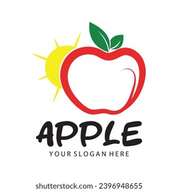 Apple vector illustration design icon logo template