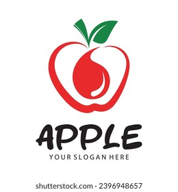 Apple vector illustration design icon logo template