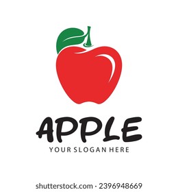 Plantilla de logotipo de icono de ilustración de vector de Apple
