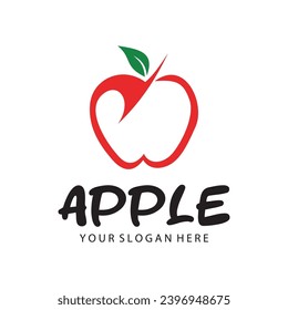 Apple vector illustration design icon logo template