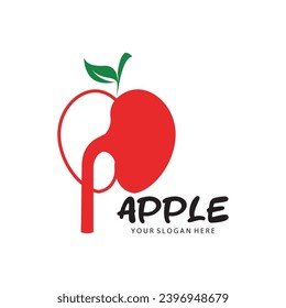 Apple vector illustration design icon logo template