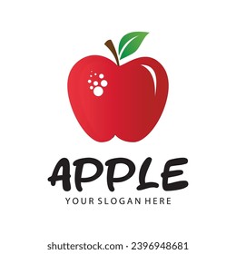 Plantilla de logotipo de icono de ilustración de vector de Apple