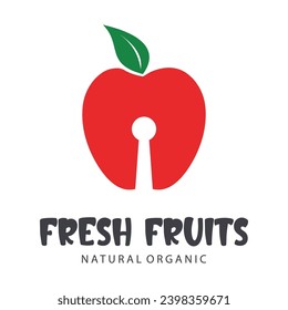 Plantilla de logotipo de icono de ilustración de vector de Apple
