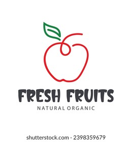 Apple vector illustration design icon logo template