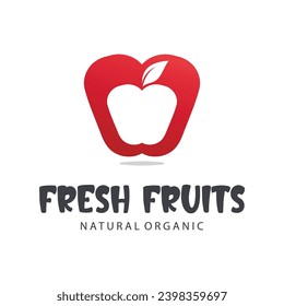 Plantilla de logotipo de icono de ilustración de vector de Apple