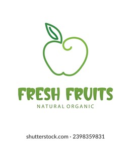 Apple vector illustration design icon logo template