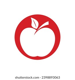 Plantilla de logotipo de icono de ilustración de vector de Apple