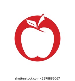 Plantilla de logotipo de icono de ilustración de vector de Apple