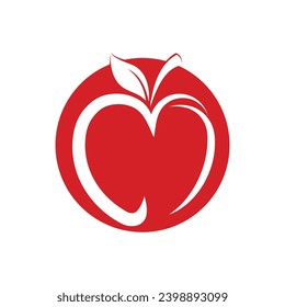 Apple vector illustration design icon logo template
