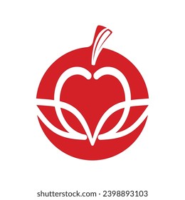 Logo-Vorlage für das Design von ApfelVektorgrafiken