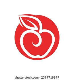 Logo-Vorlage für das Design von ApfelVektorgrafiken