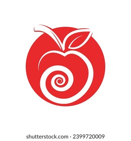 Apple vector illustration design icon logo template