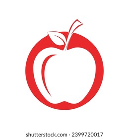 Apple vector illustration design icon logo template