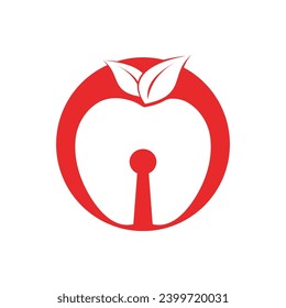 Apple vector illustration design icon logo template