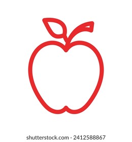 Plantilla de logotipo de icono de ilustración de vector de Apple
