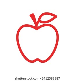 Plantilla de logotipo de icono de ilustración de vector de Apple