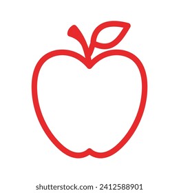 Plantilla de logotipo de icono de ilustración de vector de Apple