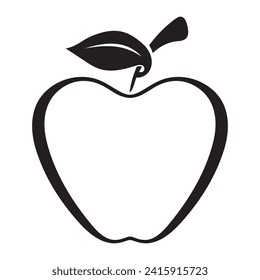 Plantilla de logotipo de icono de ilustración de vector de Apple