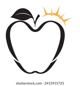 Apple vector illustration design icon logo template