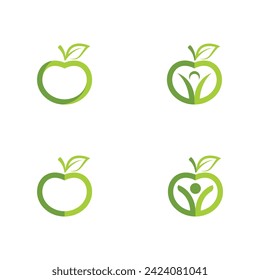 Apple vector illustration design icon logo template