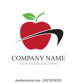 Apple vector illustration design icon logo template