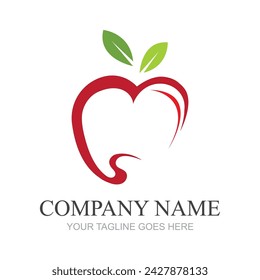 Apple vector illustration design icon logo template