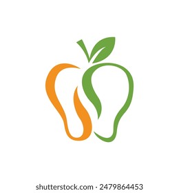 Apple vector illustration design icon logo template