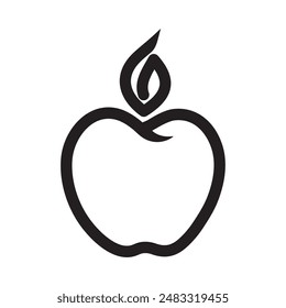 Apple vector illustration design icon logo template