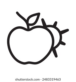 Apple vector illustration design icon logo template