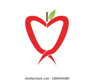 APPLE VECTOR ILLUSTRATION DESIGN LOGO TEMPLATE