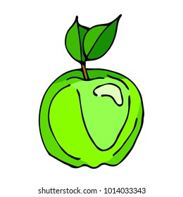 Apple vector illustration. Doodle style. Design, print, logo, decor, textile, paper.