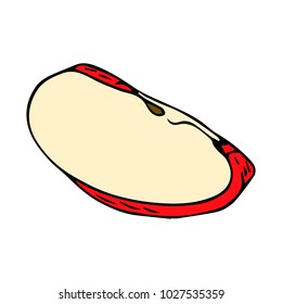 Apple vector illustration. Doodle style. Design, print, logo, decor, textile, paper