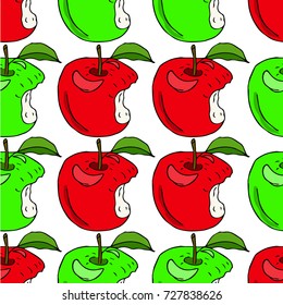 Apple vector illustration. Doodle style. Design icon, print, logo, poster, symbol, decor, textile, paper.
