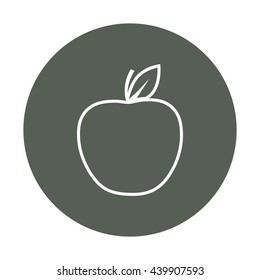 Apple vector illustration. Flat design. Apple line icon.